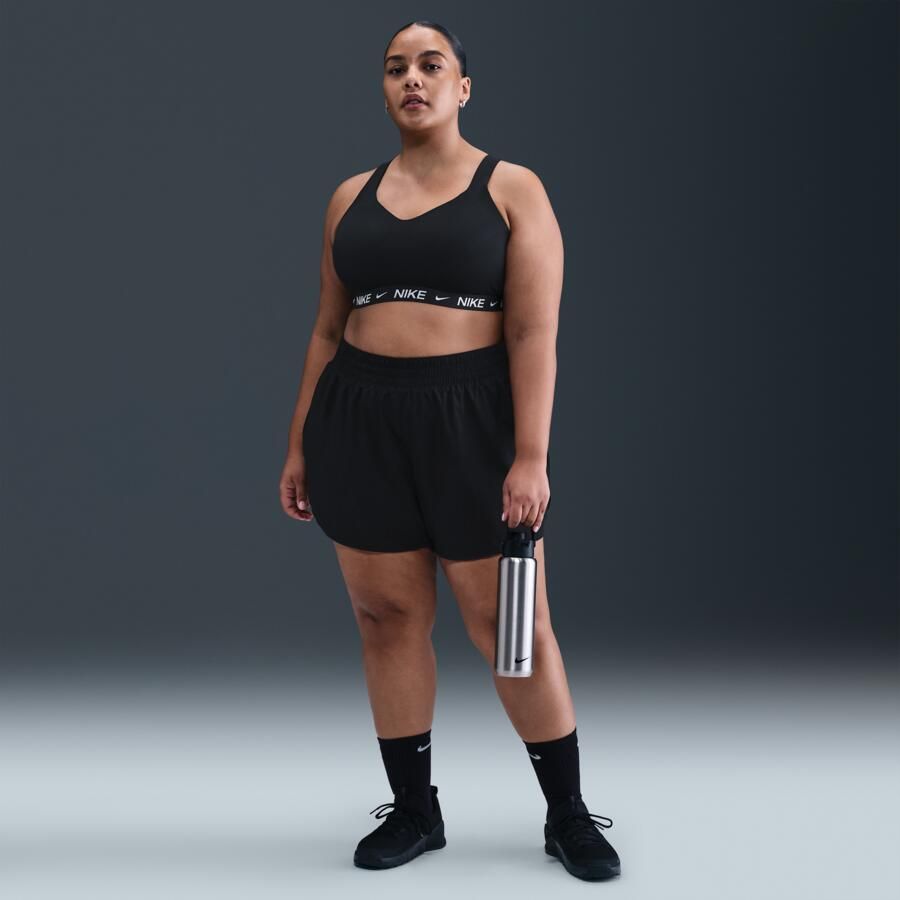 Nike Indy High Support padded verstelbare sport-bh (Plus Size) Zwart - Foto 3