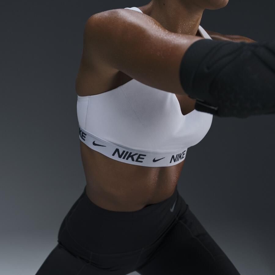 Nike Indy High Support padded verstelbare sport-bh Wit - Foto 2