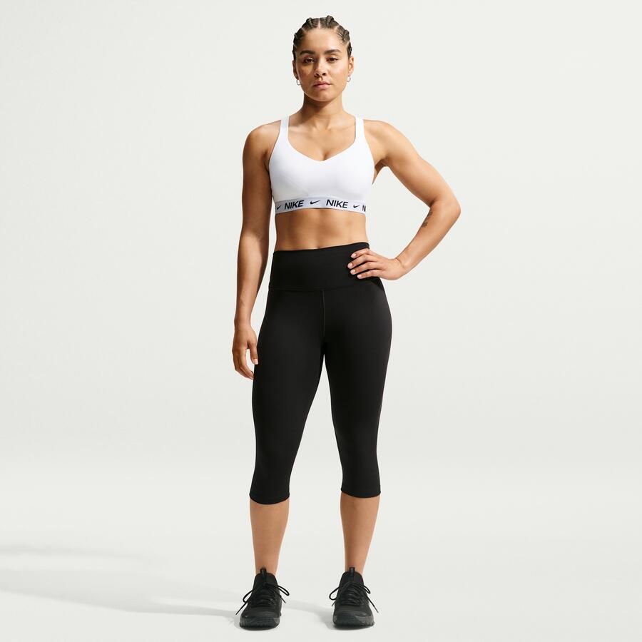Nike Indy High Support padded verstelbare sport-bh Wit - Foto 4