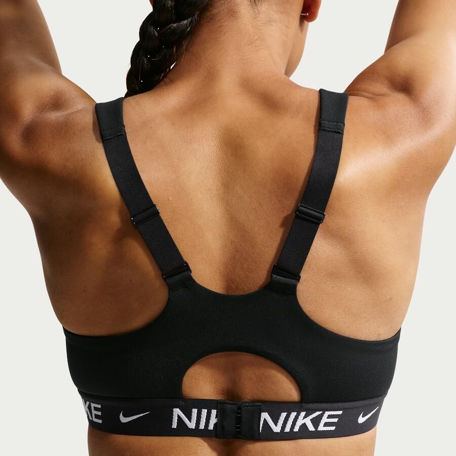 Nike Indy High Support padded verstelbare sport-bh Zwart - Foto 2