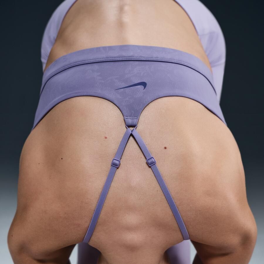 Nike Indy Light Support padded sport-bh met bloemen Paars