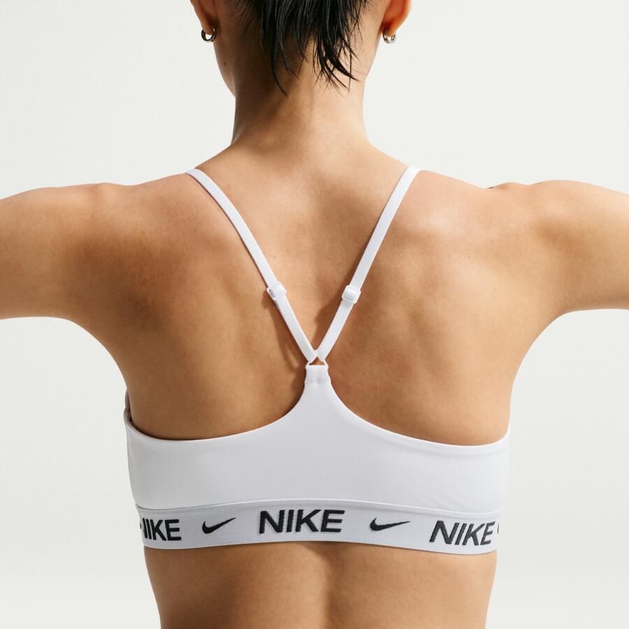 Nike Indy Light Support padded verstelbare sport-bh Wit - Foto 2