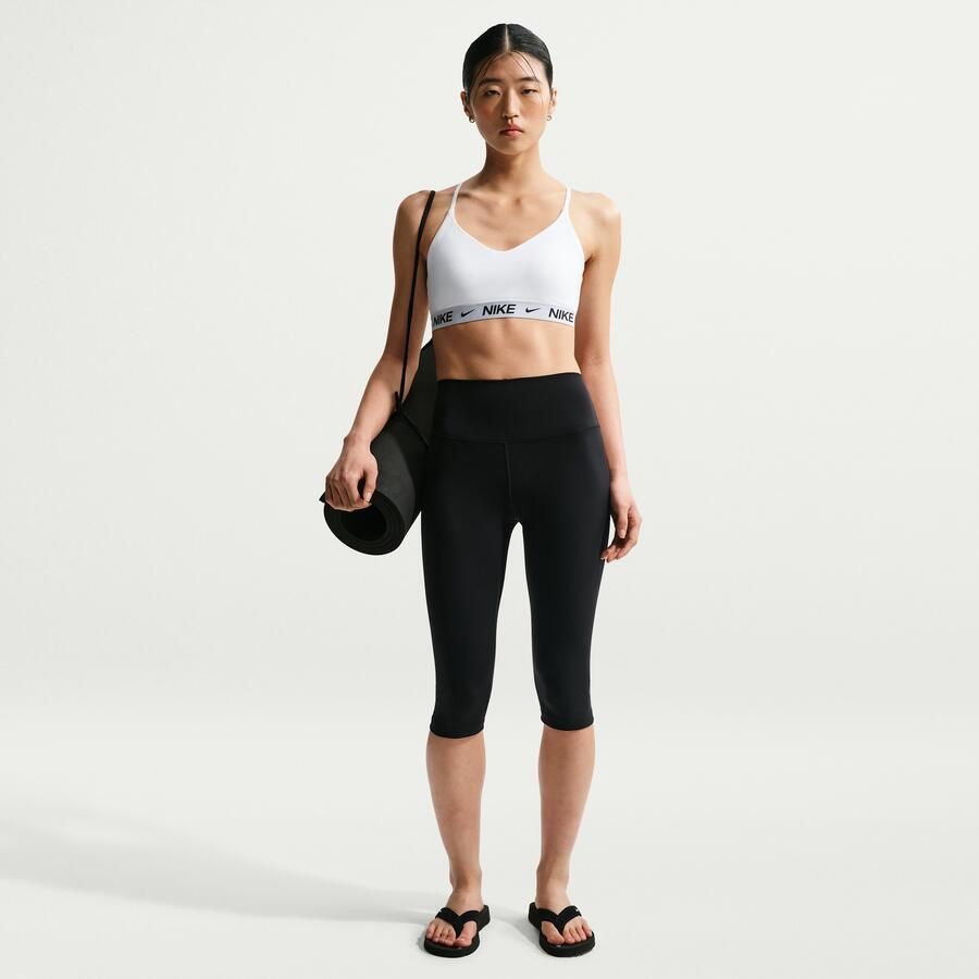 Nike Indy Light Support padded verstelbare sport-bh Wit - Foto 4