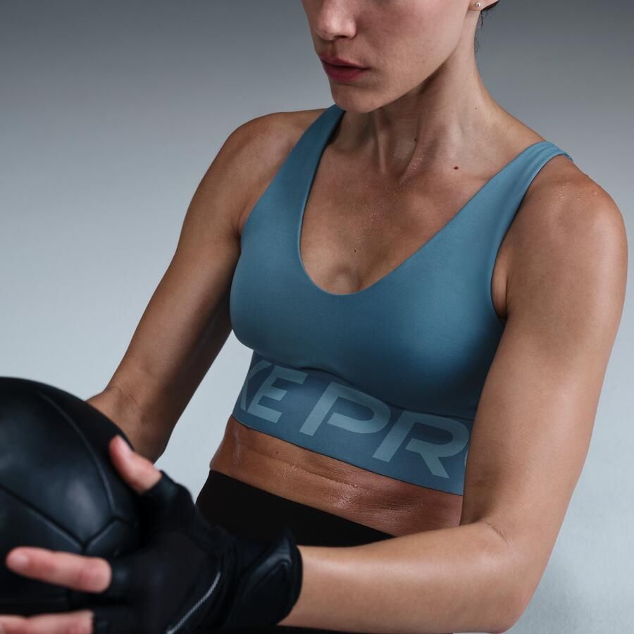 Nike Indy Plunge padded sport-bh met medium ondersteuning Blauw - Foto 2