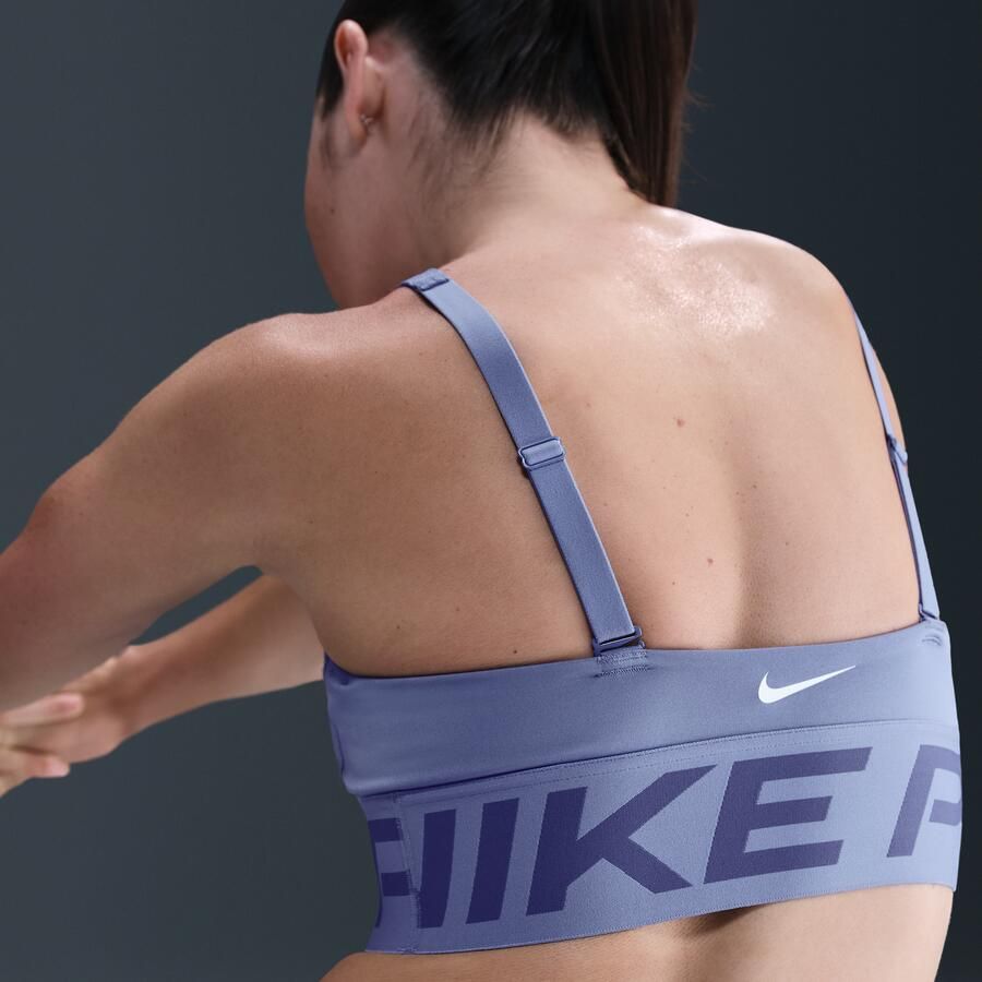 Nike Indy Plunge padded sport-bh met medium ondersteuning Blauw