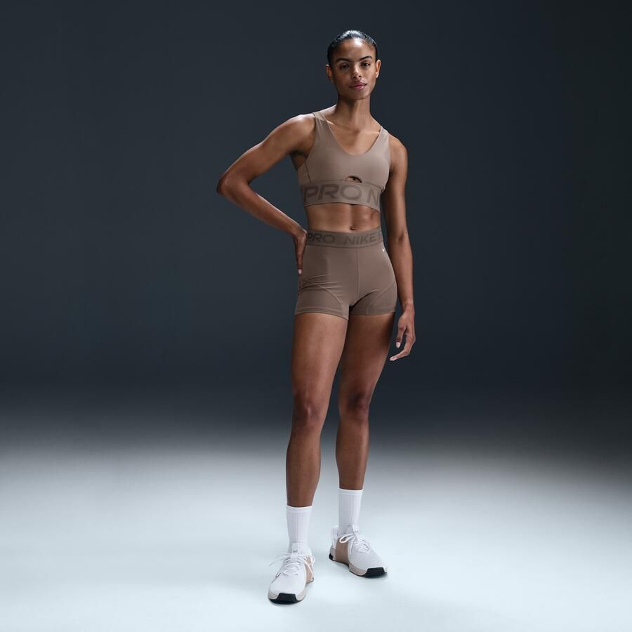 Nike Indy Plunge padded sport-bh met medium ondersteuning Bruin - Foto 2