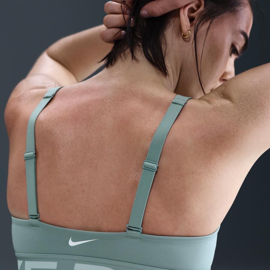 Nike Indy Plunge padded sport-bh met medium ondersteuning Groen