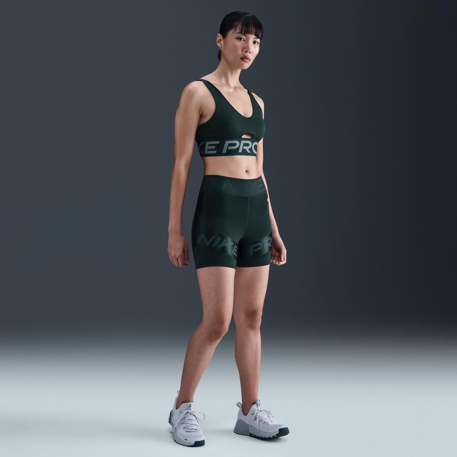 Nike Indy Plunge padded sport-bh met medium ondersteuning Groen - Foto 3