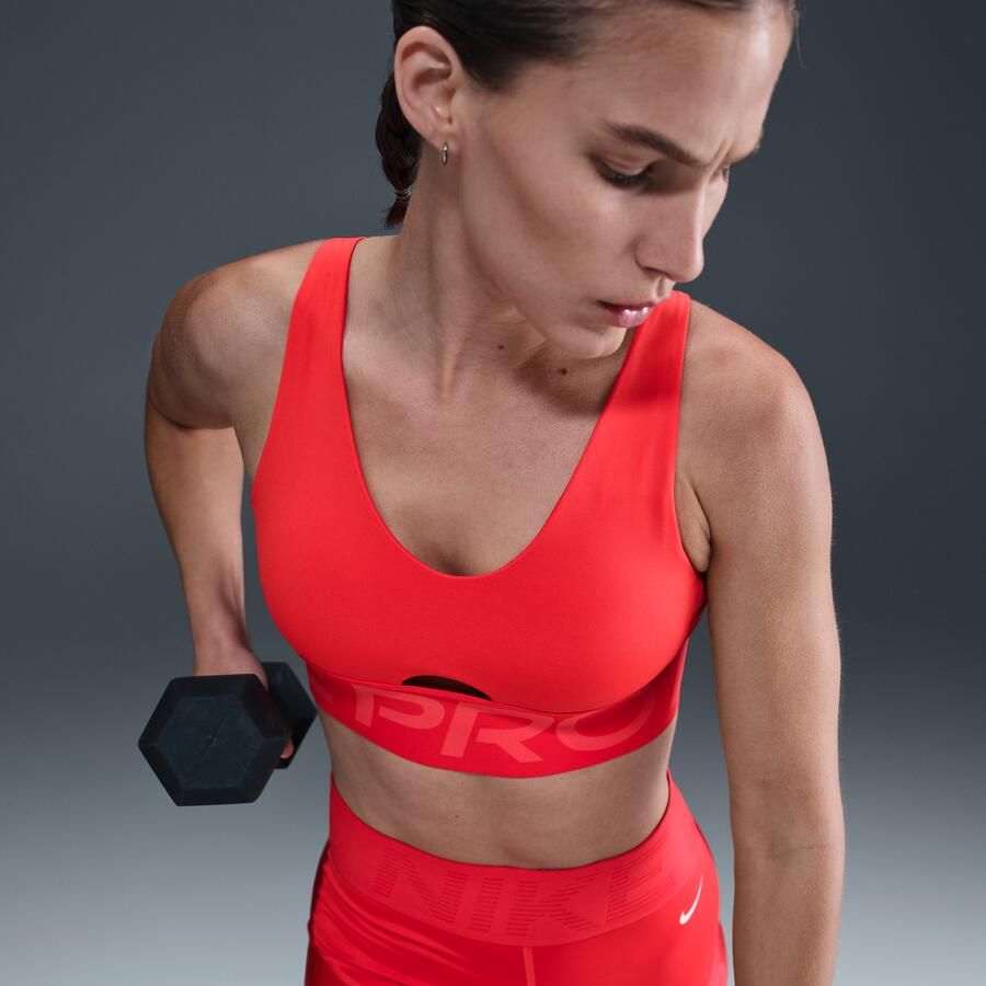 Nike Indy Plunge padded sport-bh met medium ondersteuning Rood - Foto 2