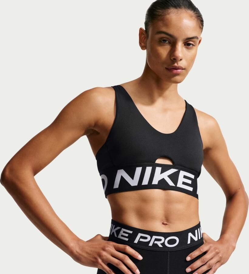 Nike Indy Plunge padded sport-bh met medium ondersteuning Zwart - Foto 2