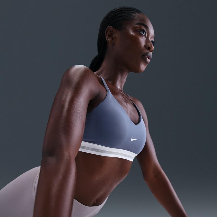 Nike Indy verstelbare padded sport-bh met lichte ondersteuning Blauw - Foto 2