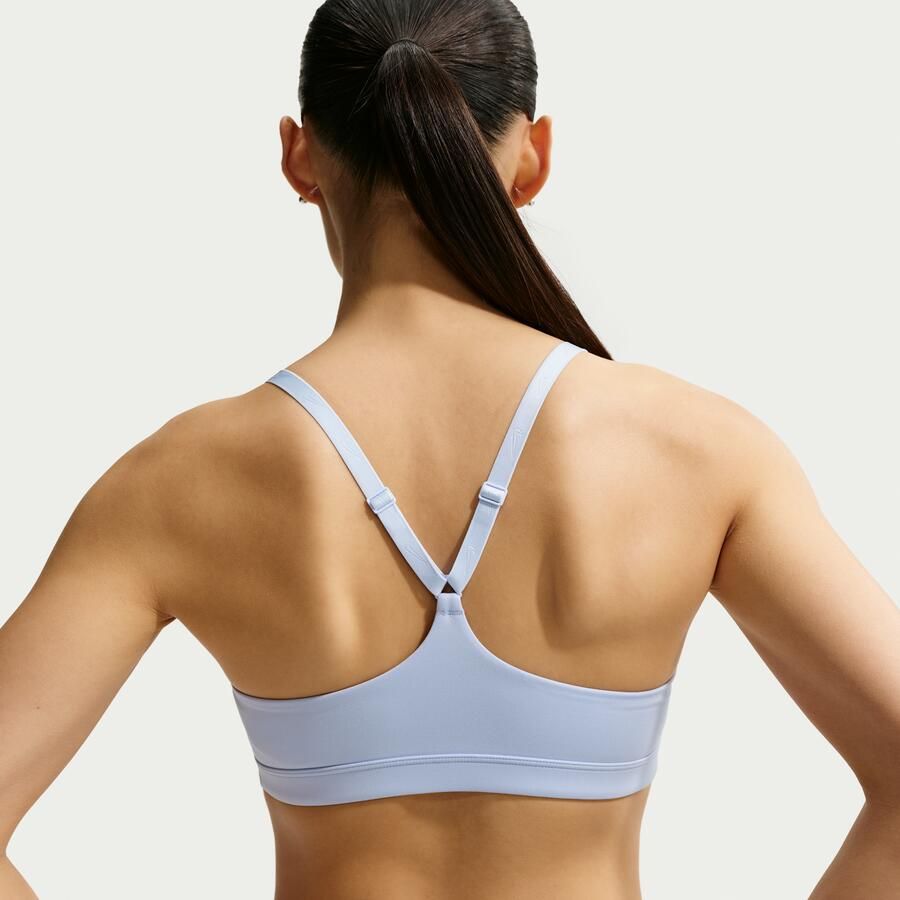 Nike Indy verstelbare padded sport-bh met lichte ondersteuning Blauw