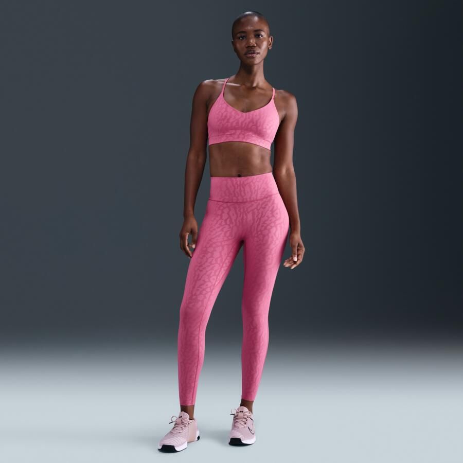 Nike Indy verstelbare padded sport-bh met print en lichte ondersteuning Paars - Foto 3