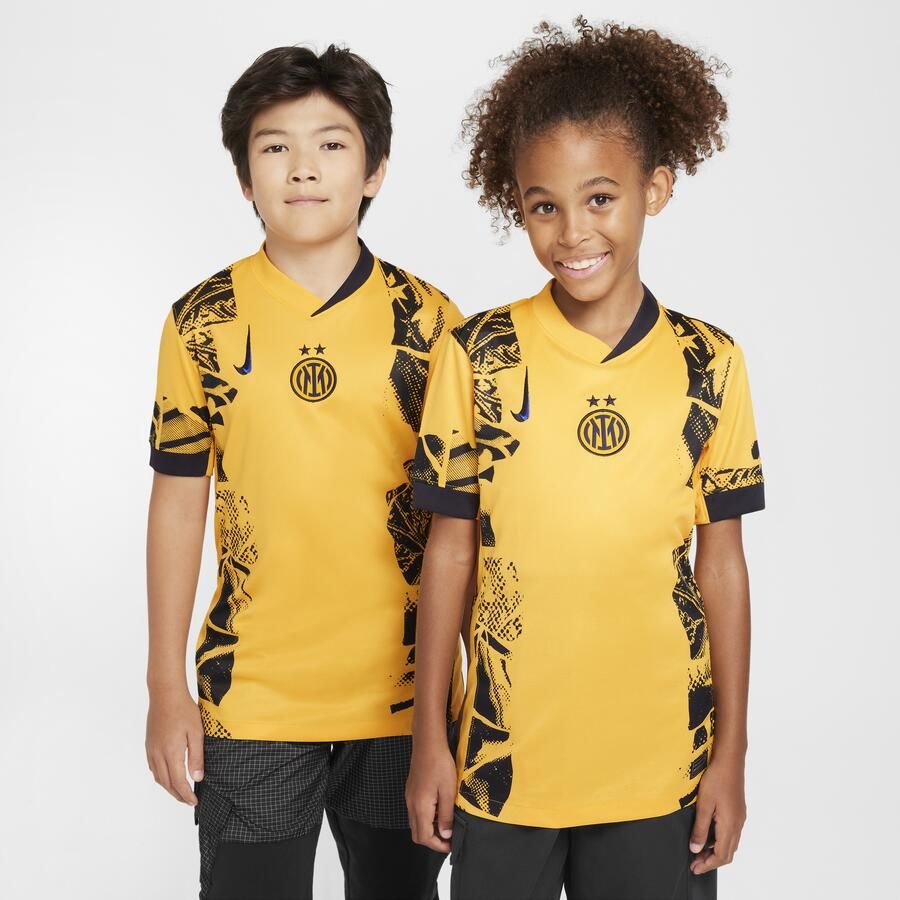 Nike Inter Milan 2024 25 Stadium Derde Dri-FIT replicavoetbalshirt voor kids Geel - Foto 3