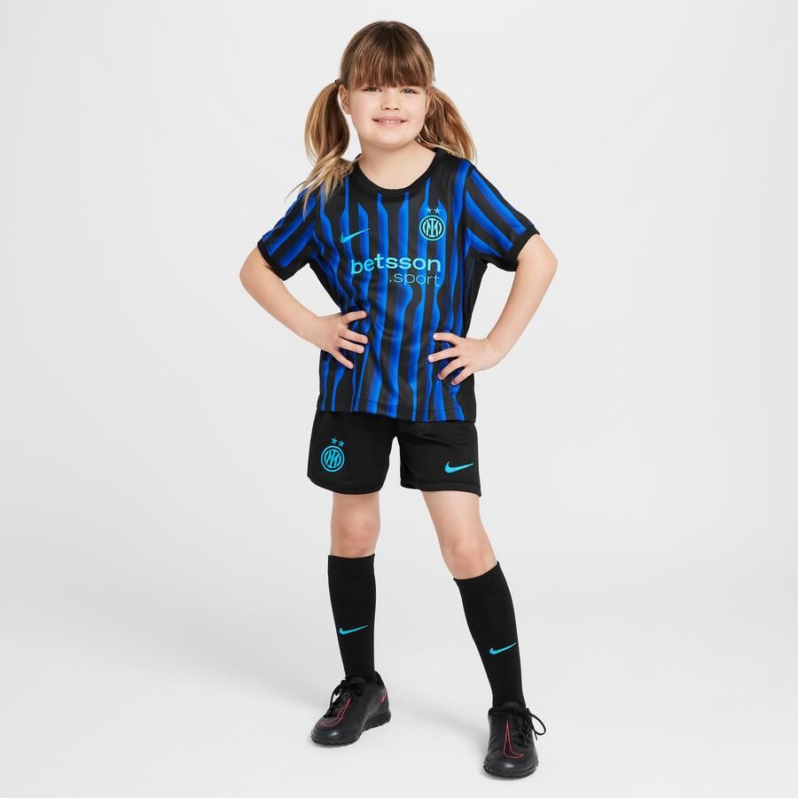 Nike Inter Milan 2025 26 Stadium Thuis driedelig replicavoetbaltenue voor kleuters Blauw - Foto 4