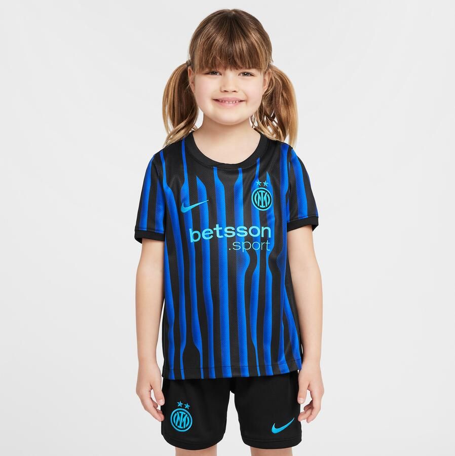 Nike Inter Milan 2025 26 Stadium Thuis driedelig replicavoetbaltenue voor kleuters Blauw - Foto 3