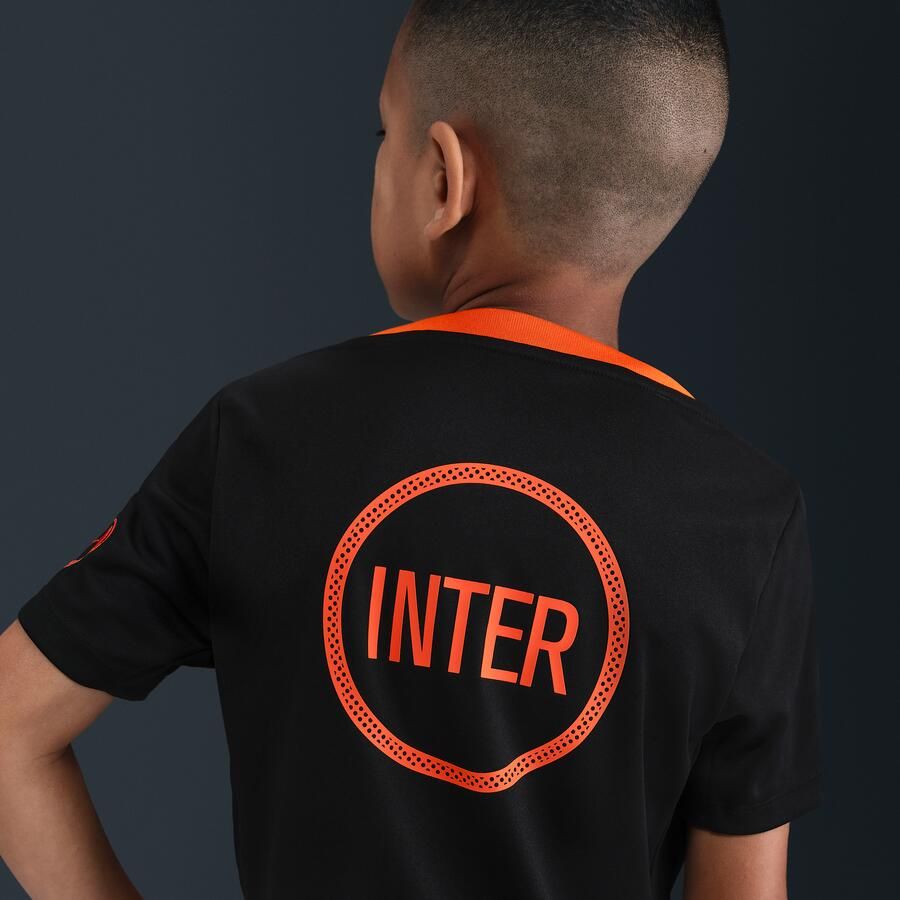 Nike Inter Milan Academy Pro Derde Total 90 Dri-FIT voetbalwarming-uptop voor kids Zwart