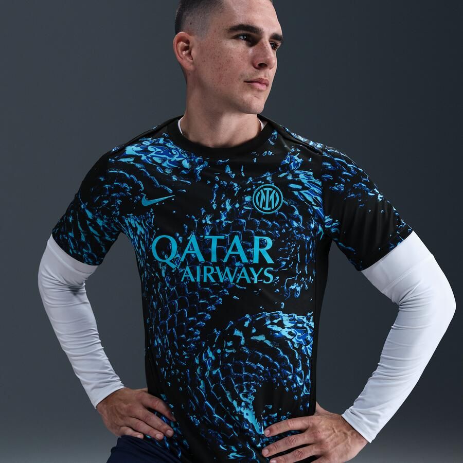 Nike Inter Milan Academy Pro Dri-FIT warming-up voetbalshirt met korte mouwen voor heren Blauw - Foto 2