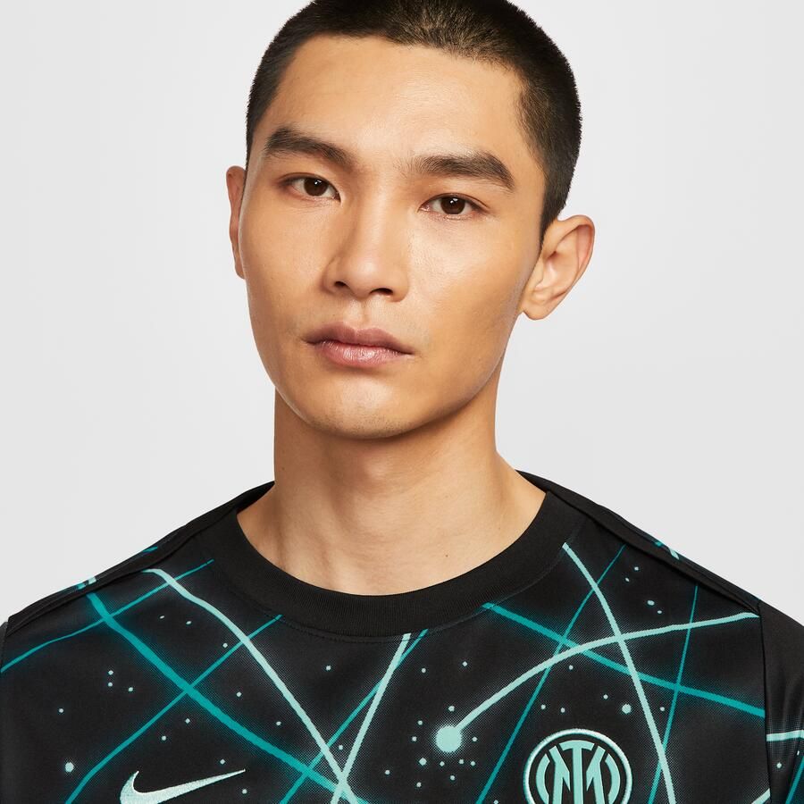 Nike Inter Milan Academy Pro Dri-FIT warming-up voetbalshirt met korte mouwen voor heren Zwart