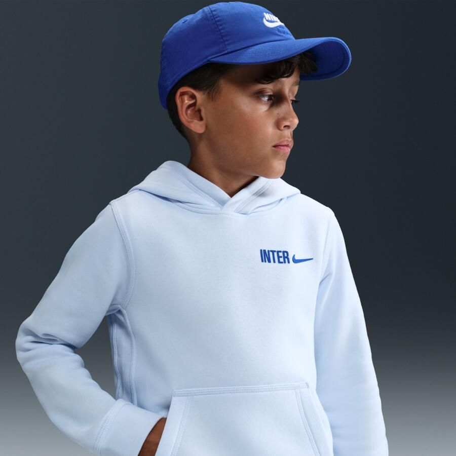 Nike Inter Milan Club voetbalhoodie van fleece voor jongens Grijs - Foto 4