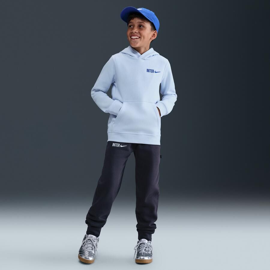 Nike Inter Milan Club voetbalhoodie van fleece voor jongens Grijs - Foto 3