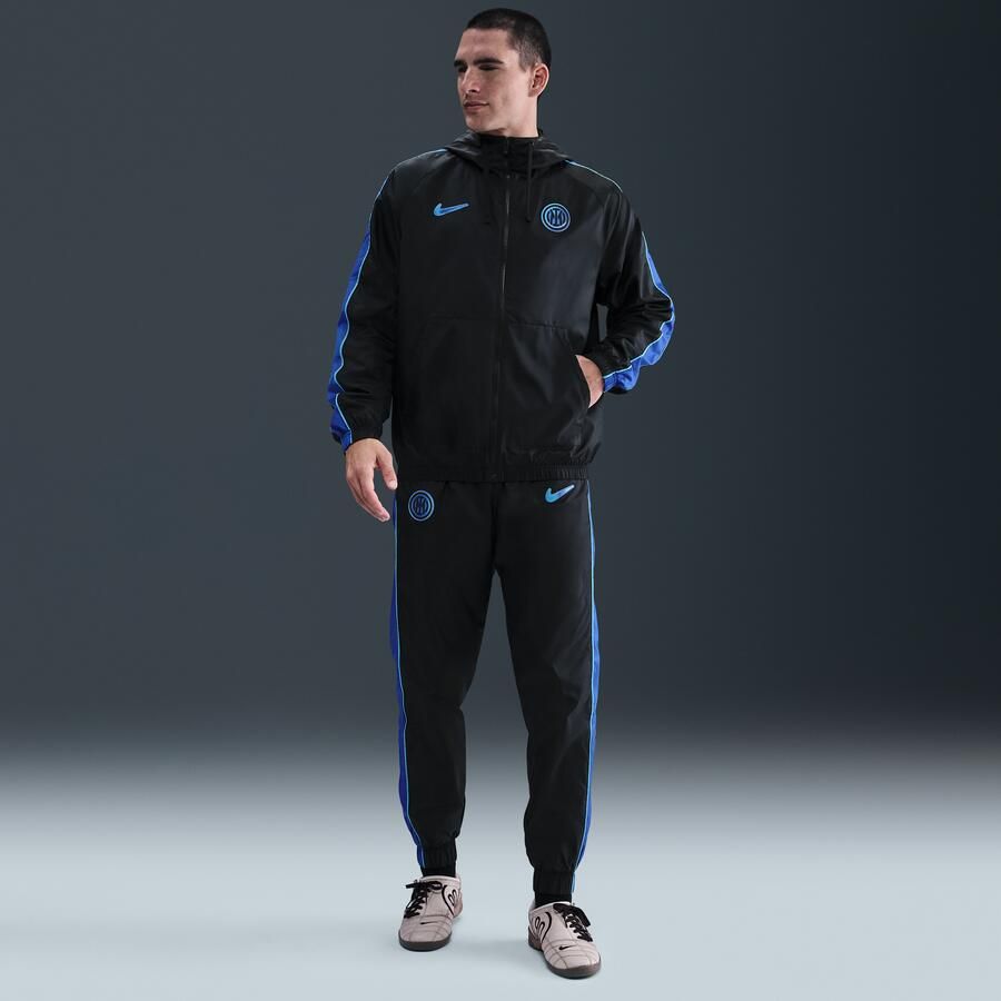 Nike Inter Milan Sport Essentials geweven voetbaltrainingspak met capuchon voor heren Zwart - Foto 4