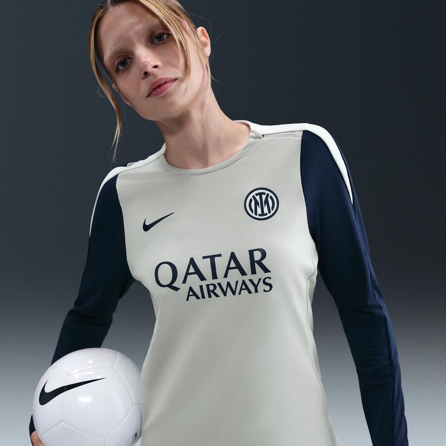 Nike Inter Milan Strike Dri-FIT knit voetbaltop met ronde hals voor dames Grijs - Foto 4