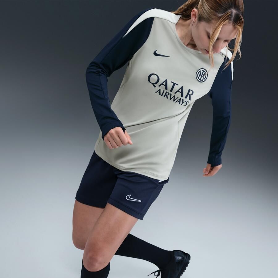 Nike Inter Milan Strike Dri-FIT knit voetbaltop met ronde hals voor dames Grijs - Foto 2