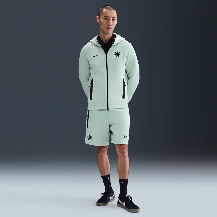 Nike Inter Milan Tech Windrunner voetbalhoodie met rits over de hele lengte van fleece voor heren Grijs - Foto 3