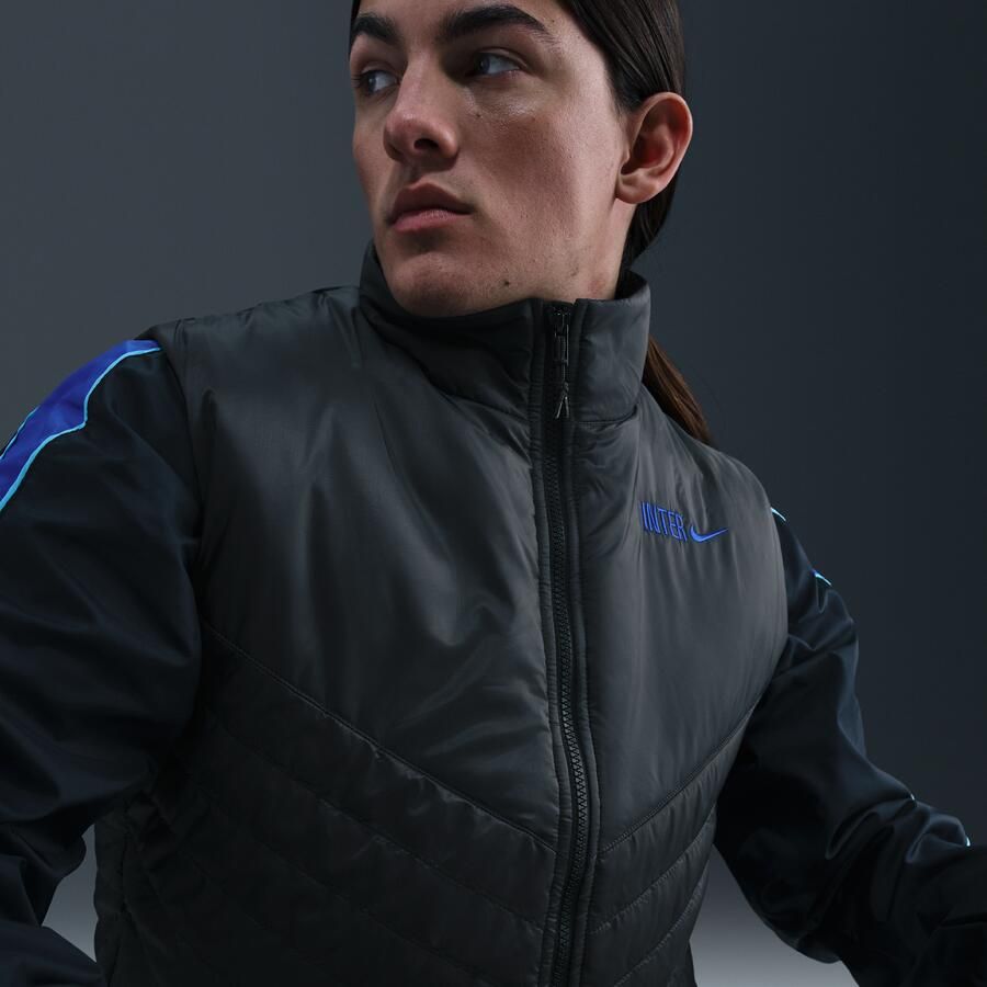 Nike Inter Milan Windrunner Therma-FIT middelzware voetbalbodywarmer voor heren Zwart - Foto 2