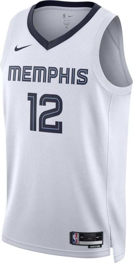 Nike Ja Morant Memphis Grizzlies 2022 23 Association Edition Dri-FIT Swingman NBA-jersey voor heren Wit - Foto 9