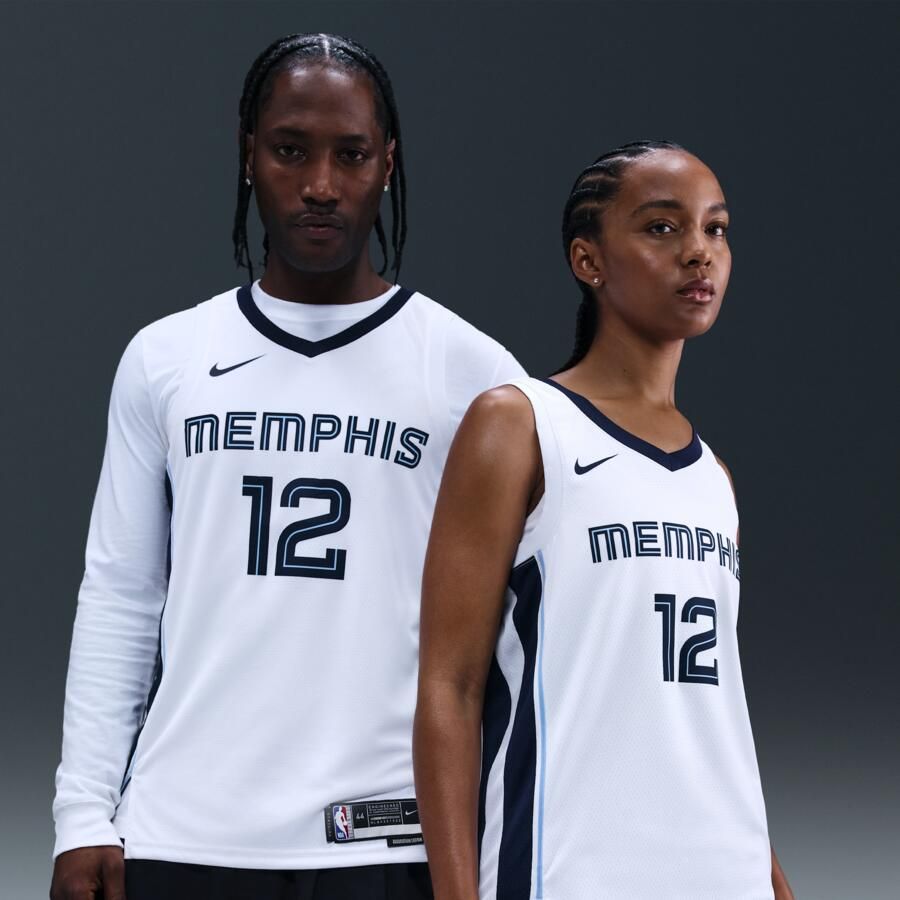Nike Ja Morant Memphis Grizzlies 2022 23 Association Edition Dri-FIT Swingman NBA-jersey voor heren Wit - Foto 3