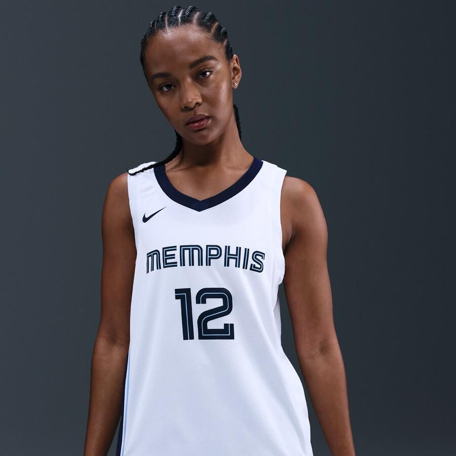 Nike Ja Morant Memphis Grizzlies 2022 23 Association Edition Dri-FIT Swingman NBA-jersey voor heren Wit - Foto 4