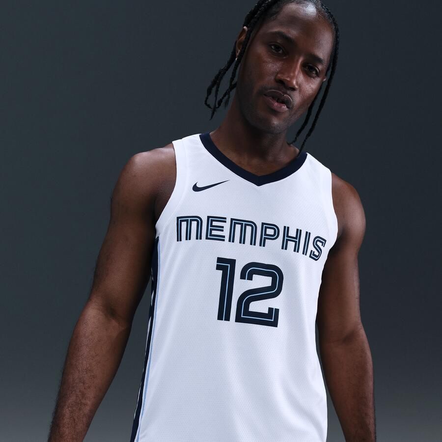 Nike Ja Morant Memphis Grizzlies 2022 23 Association Edition Dri-FIT Swingman NBA-jersey voor heren Wit - Foto 5