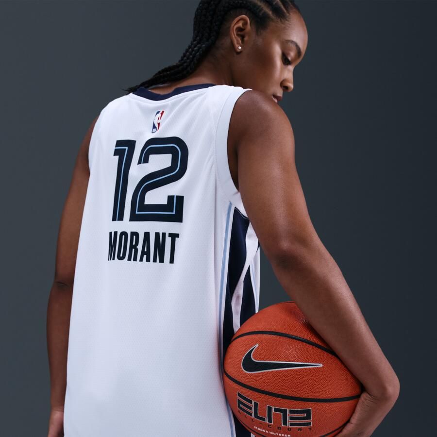 Nike Ja Morant Memphis Grizzlies 2022 23 Association Edition Dri-FIT Swingman NBA-jersey voor heren Wit - Foto 6