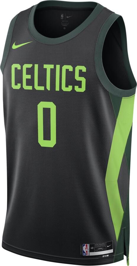 Nike Jayson Tatum Boston Celtics 2024 25 City Edition Dri-FIT Swingman NBA-jersey voor heren Zwart - Foto 4