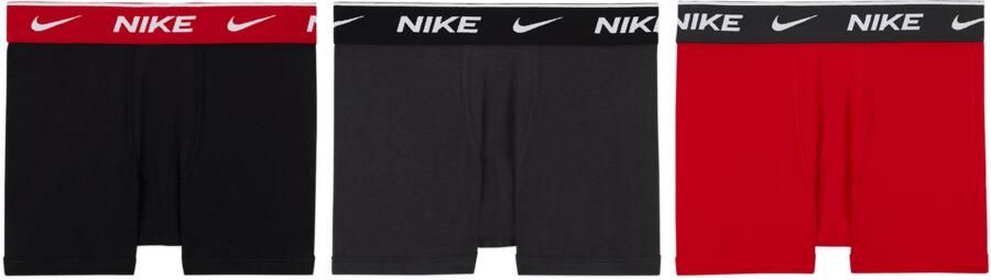 Nike katoenen effen boxershorts voor kids (3 stuks) Rood - Foto 3