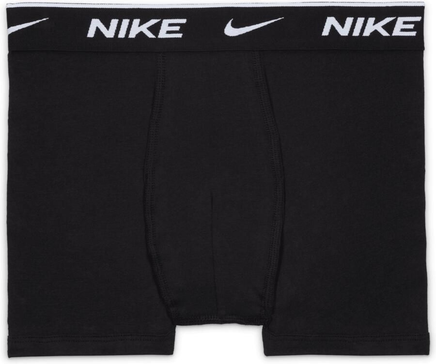Nike katoenen effen boxershorts voor kids (3 stuks) Zwart