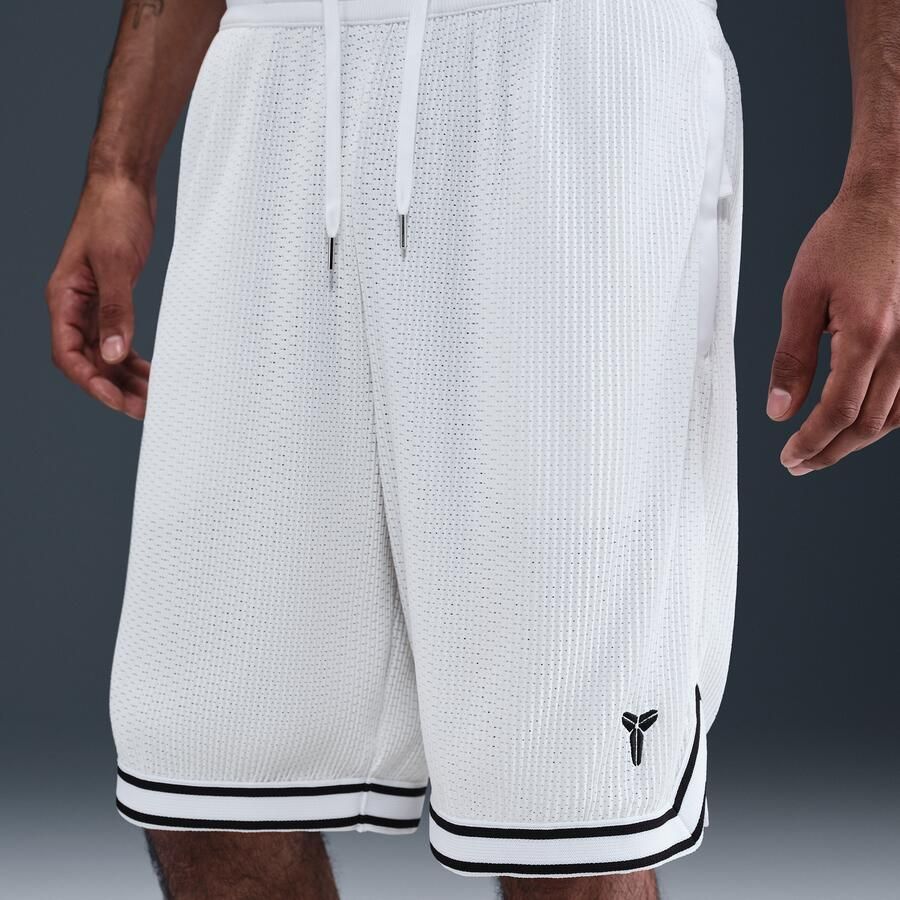 Nike Kobe basketbalshorts met plooien voor heren Wit