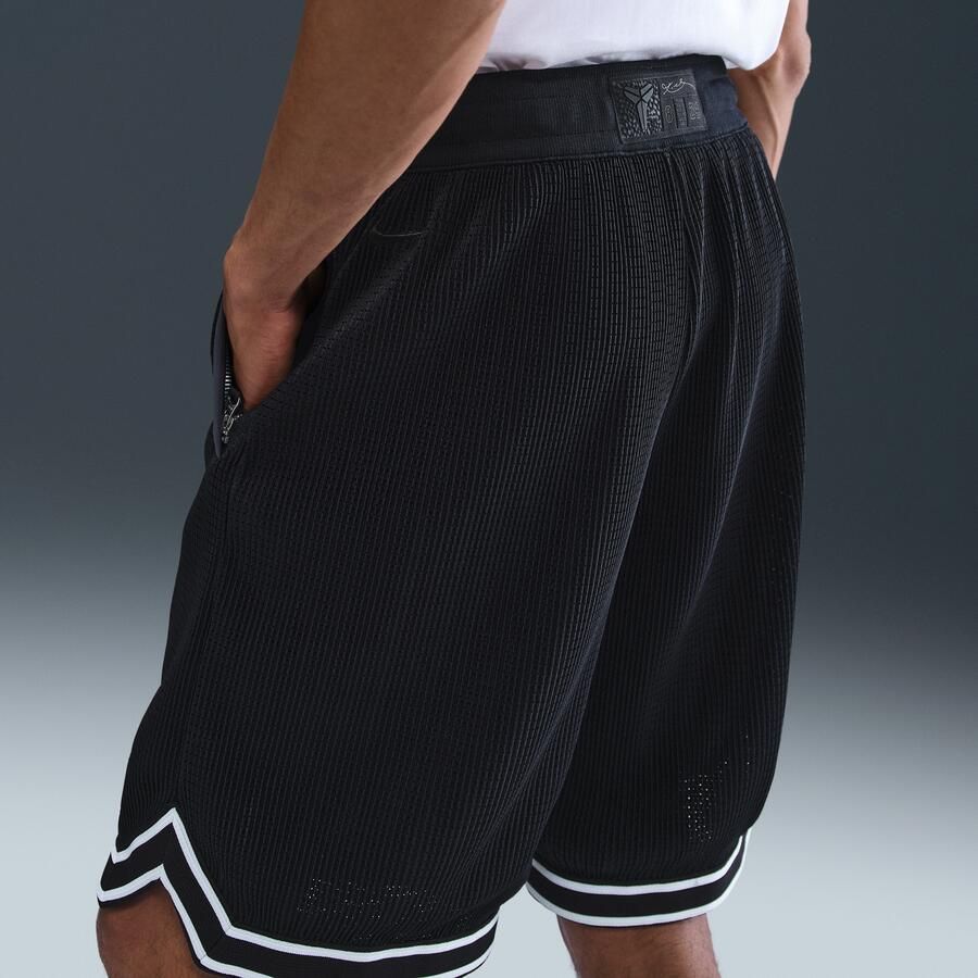 Nike Kobe basketbalshorts met plooien voor heren Zwart