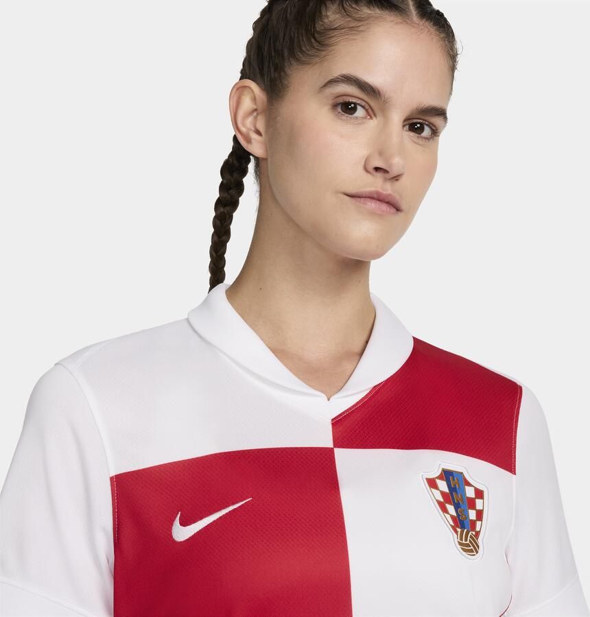 Nike Kroatië 2024 25 Stadium Thuis Dri-FIT replica voetbalshirt voor dames Wit - Foto 2