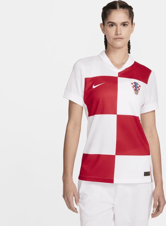 Nike Kroatië 2024 25 Stadium Thuis Dri-FIT replica voetbalshirt voor dames Wit - Foto 3