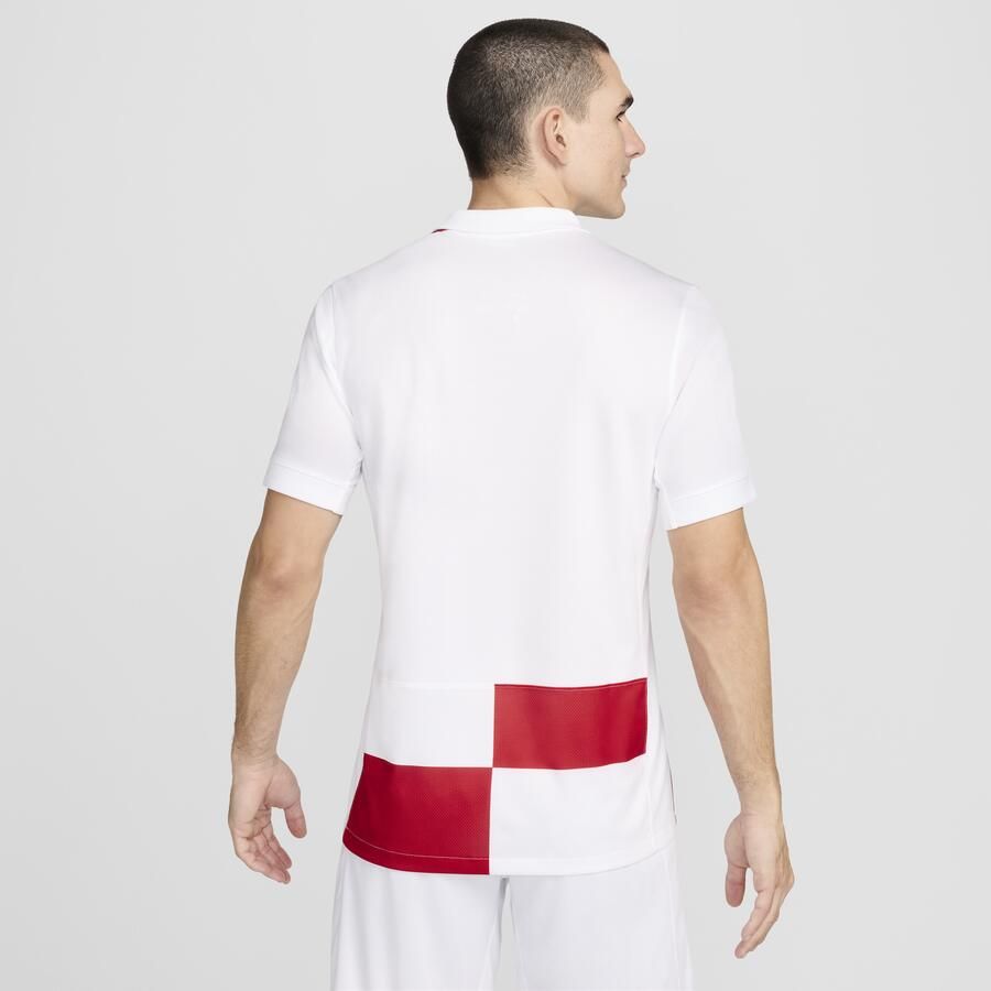 Nike Kroatië 2024 25 Stadium Thuis Dri-FIT replicavoetbalshirt voor heren Wit - Foto 4