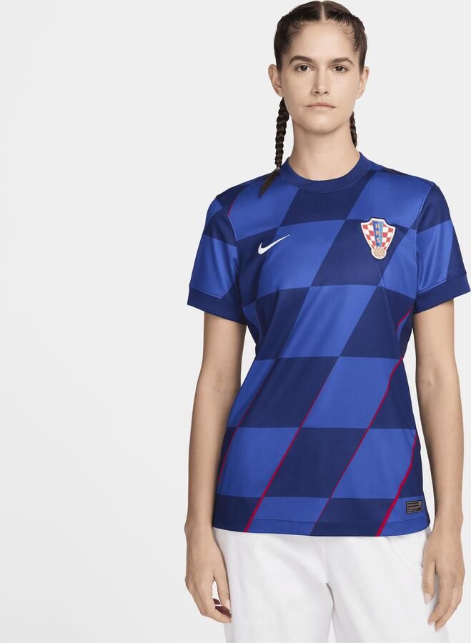 Nike Kroatië 2024 25 Stadium Uit Dri-FIT replica voetbalshirt voor dames Blauw - Foto 3