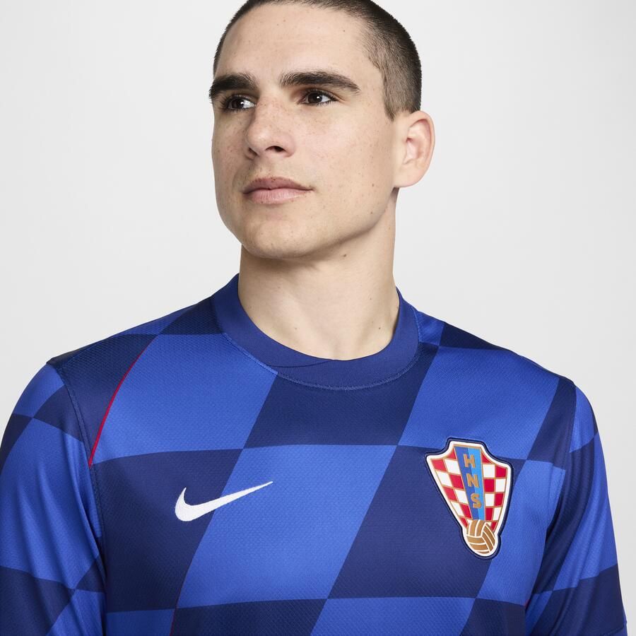Nike Kroatië 2024 25 Stadium Uit Dri-FIT replica voetbalshirt voor heren Blauw
