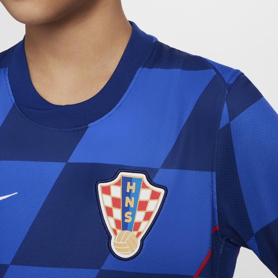 Nike Kroatië 2024 25 Stadium Uit Dri-FIT replica voetbalshirt voor kids Blauw - Foto 2