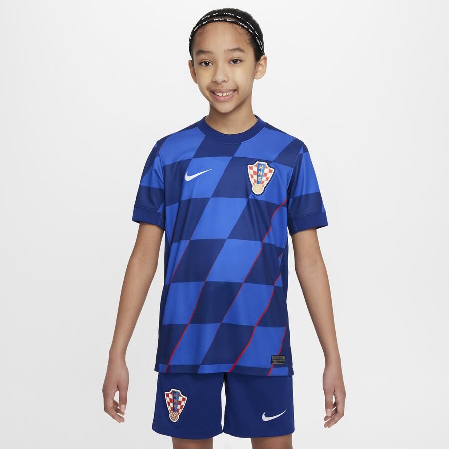 Nike Kroatië 2024 25 Stadium Uit Dri-FIT replica voetbalshirt voor kids Blauw - Foto 3