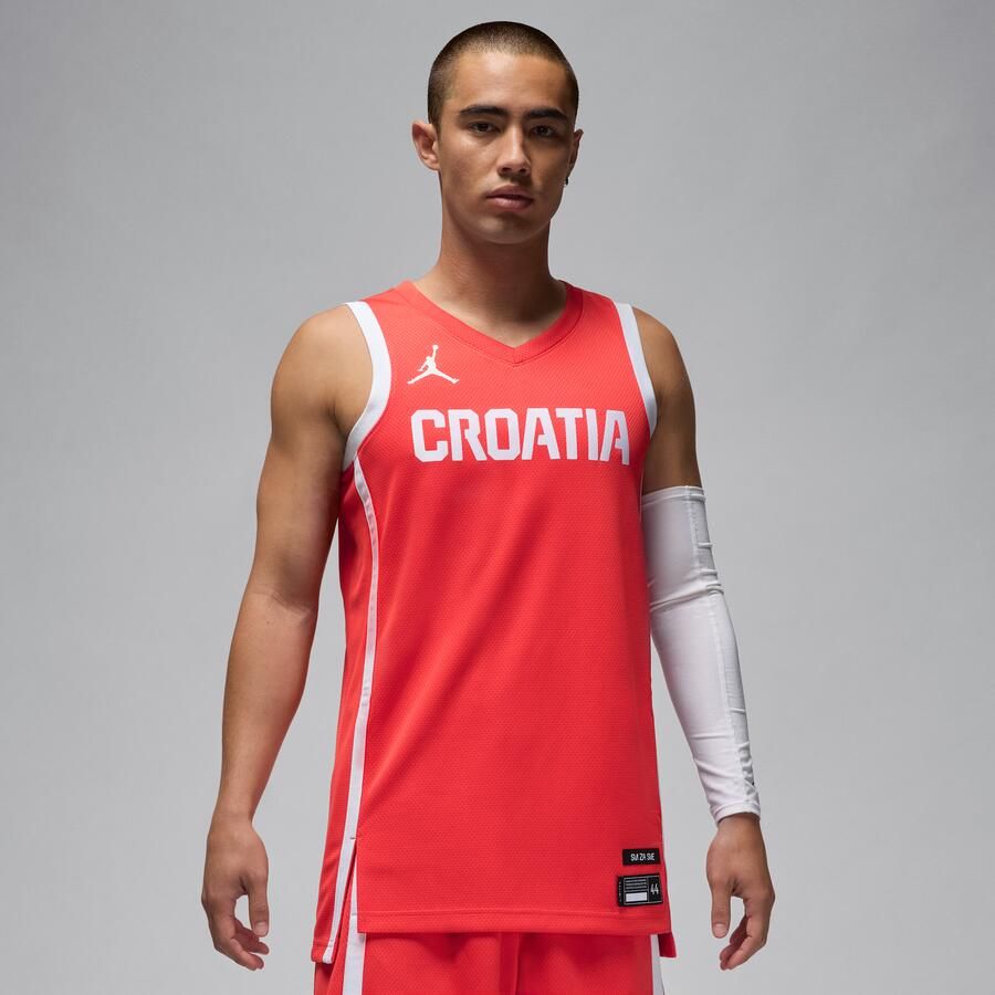 Nike Kroatië Limited Road basketbaljersey voor heren Rood - Foto 4