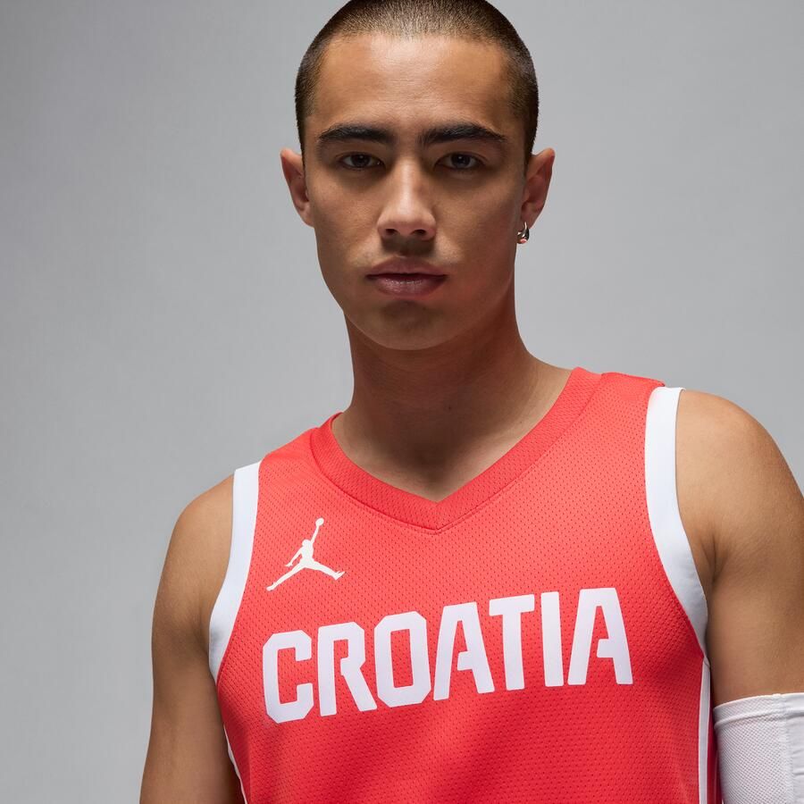 Nike Kroatië Limited Road basketbaljersey voor heren Rood - Foto 2