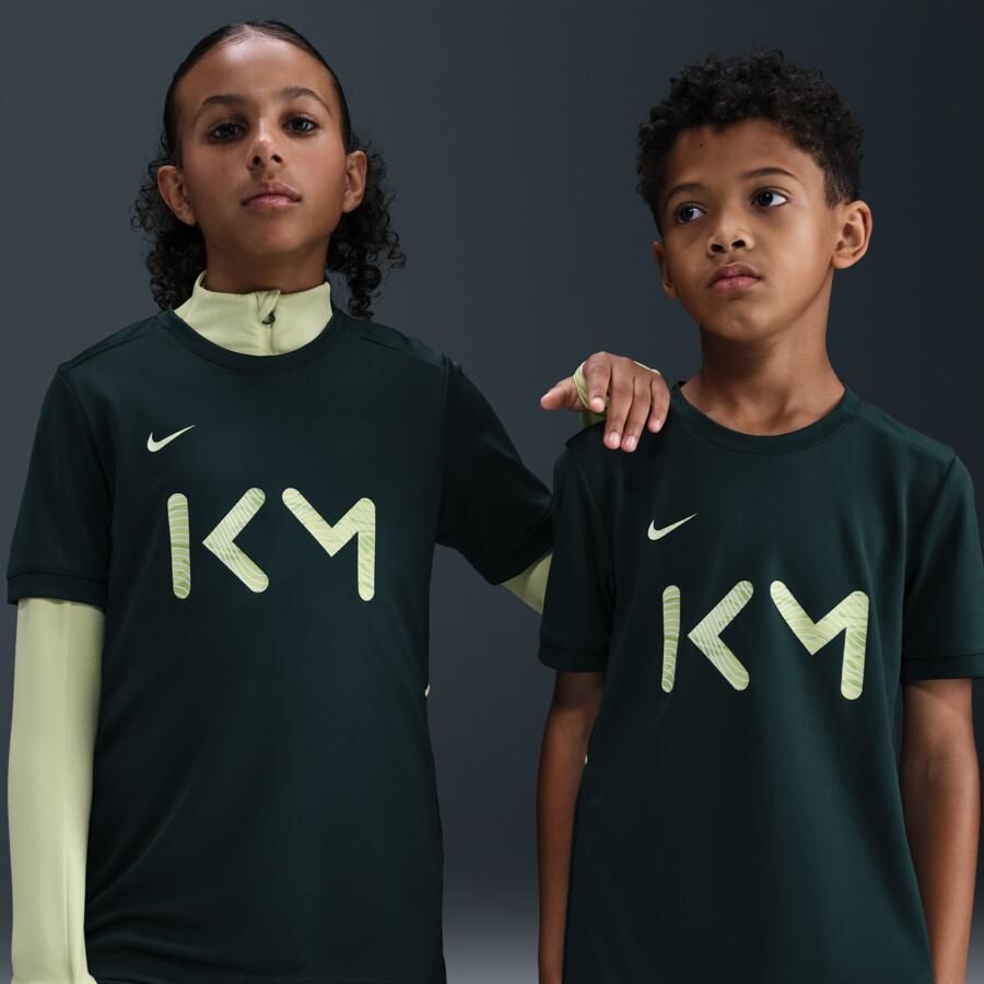 Nike Kylian Mbappé Academy voetbalshirt met korte mouwen en Dri-FIT voor kids Groen - Foto 4